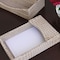 Dacasso Protacini Breeze Beige Italian Patent Leather 4 x 6 Memo Holder A6309 - alternate 4